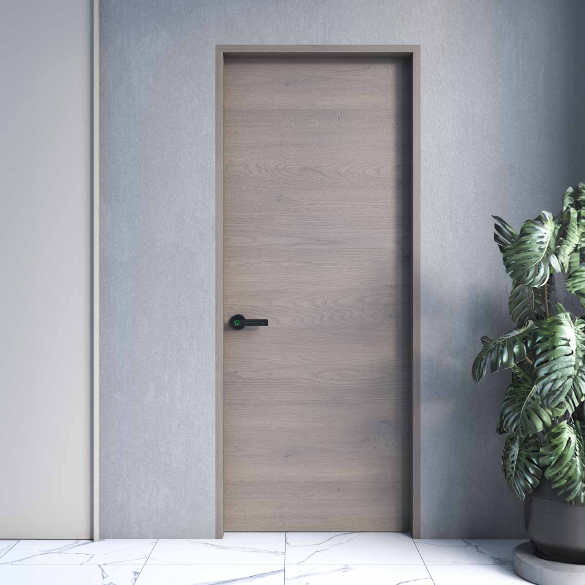 Puerta multiancho en Mdf melaminico veta horizontal color Cannolo