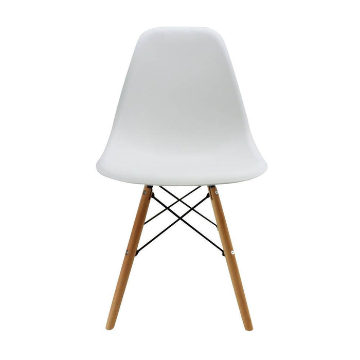 Kit por 4 sillas Eames Patas En Madera para comedor, sala, restaurante - Blancas