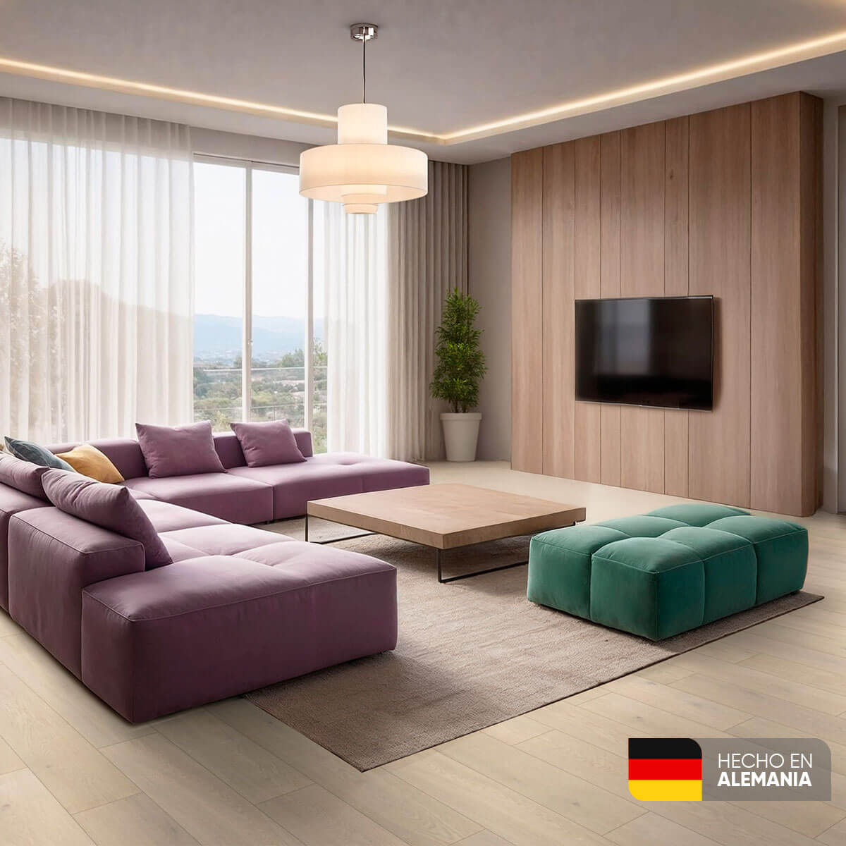 Piso Laminado Roble Pistacho de 7 mm marca Kronospan