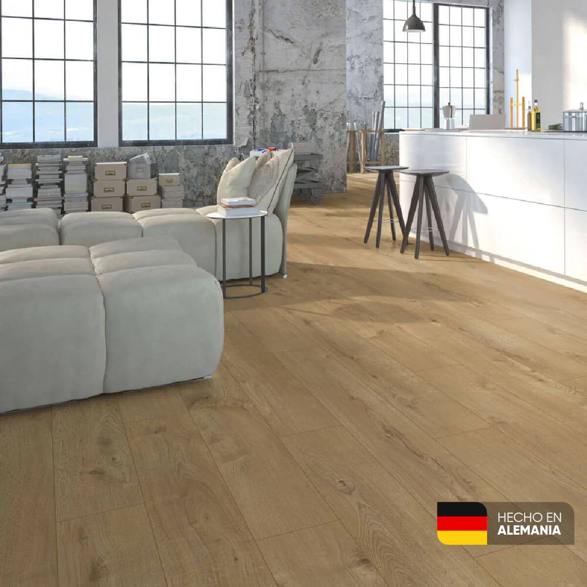 Piso Laminado Roble Bosque 7mm marca Kronospan