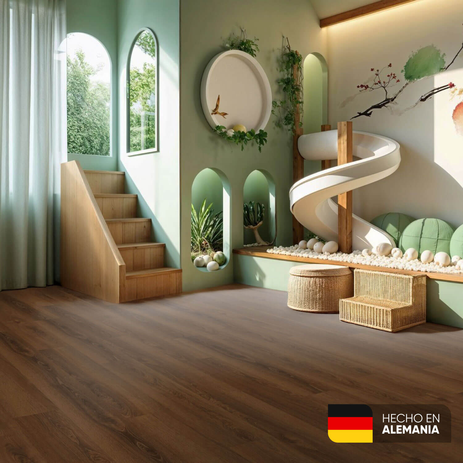 Piso Laminado Roble Caramelo de 7mm marca Kronospan