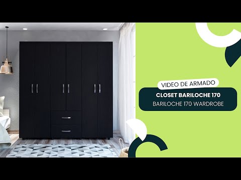 Closet Bariloche Bombay, Wengue, Variedad de Entrepaños y Seis Puertas Abatibles