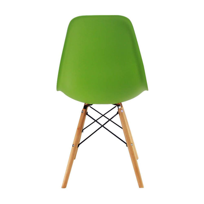 Kit por 2 sillas Eames Patas En Madera para comedor, sala, restaurante - Verde