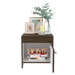 Mesa de Noche Tutto, Chocolate y Blanco, con Un Cajón Amplio Ideal Para Espacios Pequeños