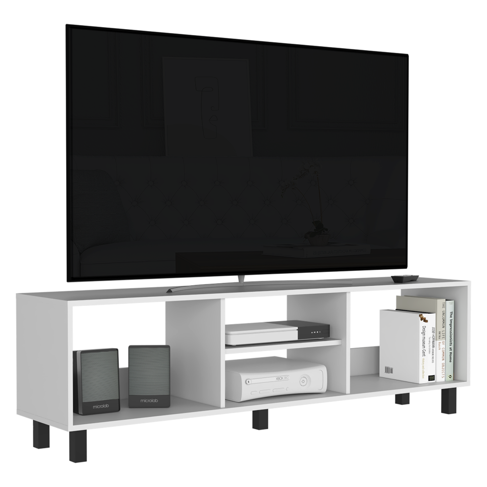 Mesa Para Tv Tunez, Blanco Duqueza, Para Televisor Hasta 70 Pulgadas