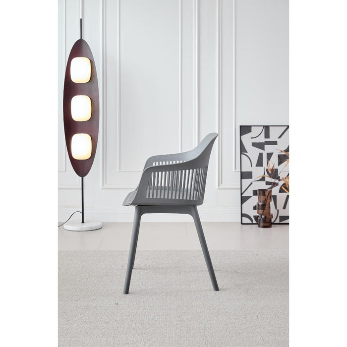 Silla Con Cojin Max, Color Gris Oscuro, Con espaldar y cojín