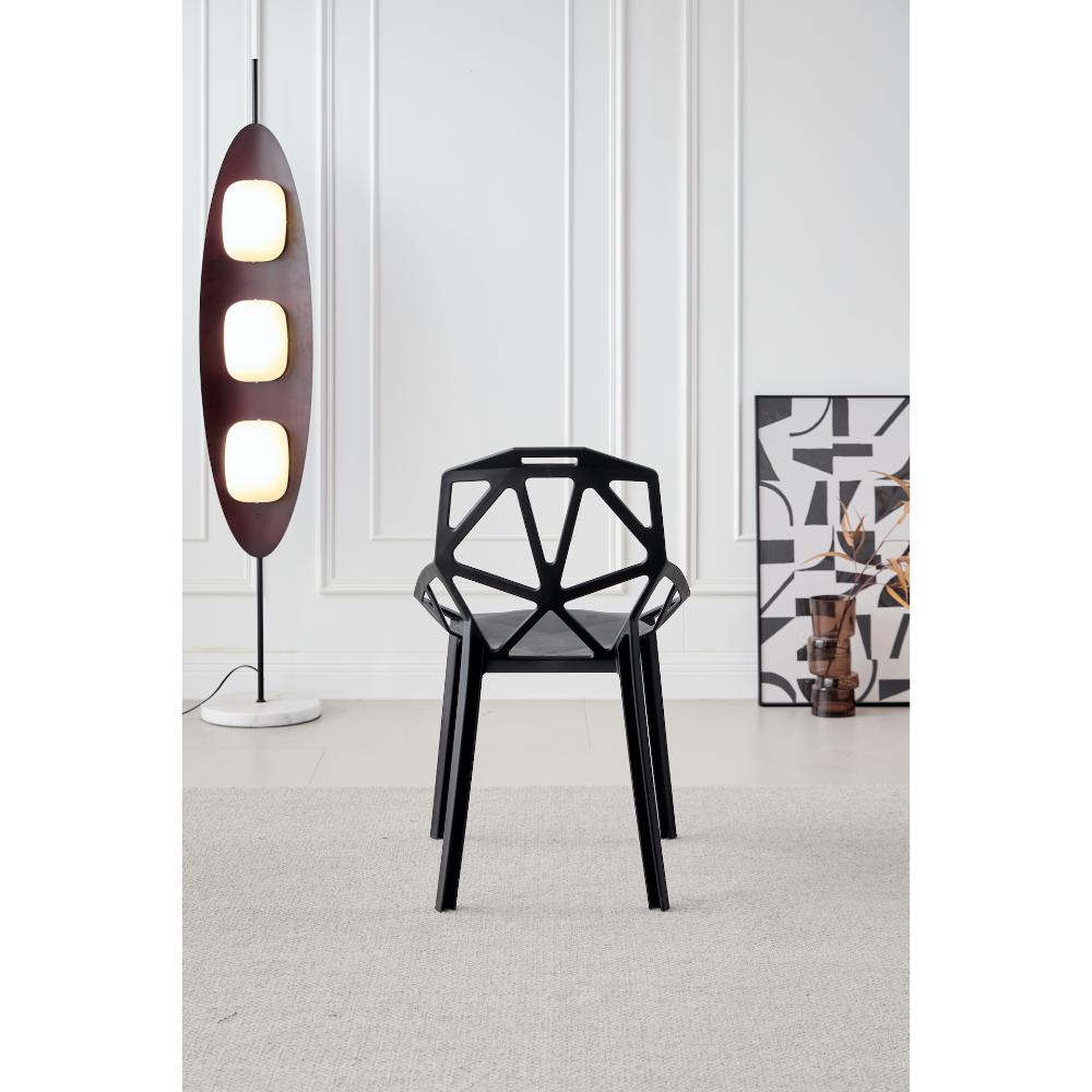 Silla Roxy, Color Negro, Con espaldar y diseño Moderno