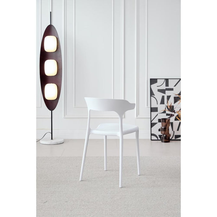 Silla Elena, Color Blanco, Con espaldar y diseño Moderno