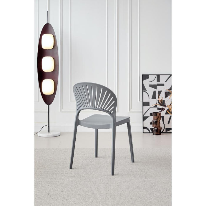 Silla Paraiso, Color Gris Oscuro, Con espaldar y Diseño moderno