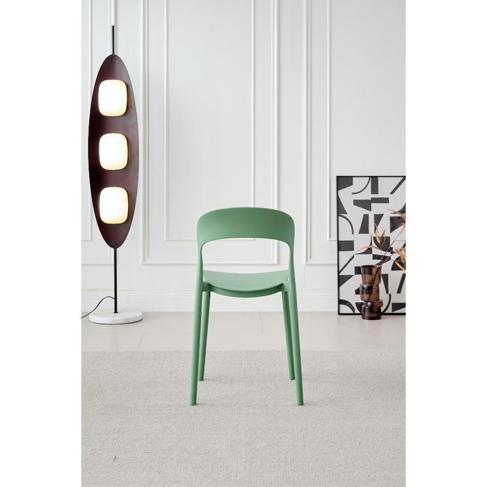 Silla Patrick, Color Verde Oliva, Con espaldar y diseño Moderno