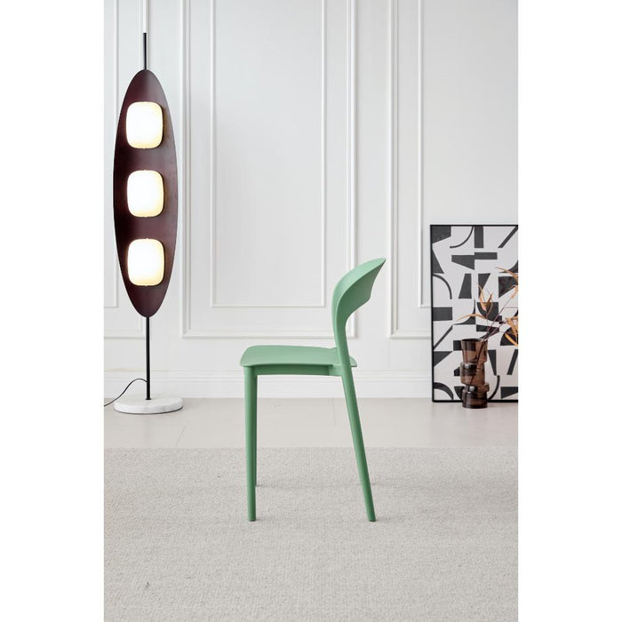 Silla Patrick, Color Verde Oliva, Con espaldar y diseño Moderno