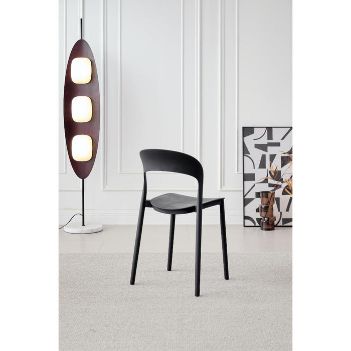 Silla Patrick, Color Negro, Con espaldar y diseño Moderno
