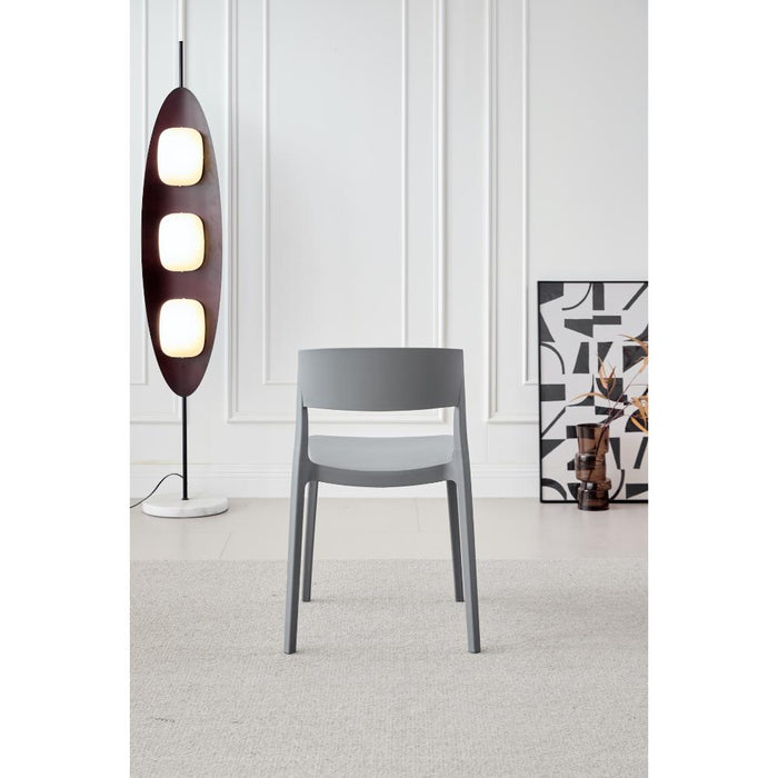 Silla Monaco, Color Gris Oscuro, Con espaldar y diseño Moderno