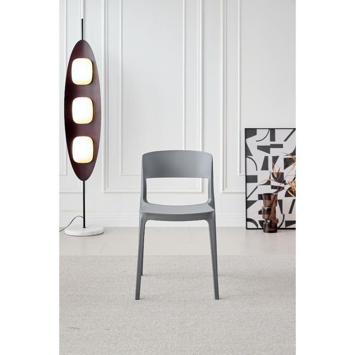 Silla Monaco, Color Gris Oscuro, Con espaldar y diseño Moderno