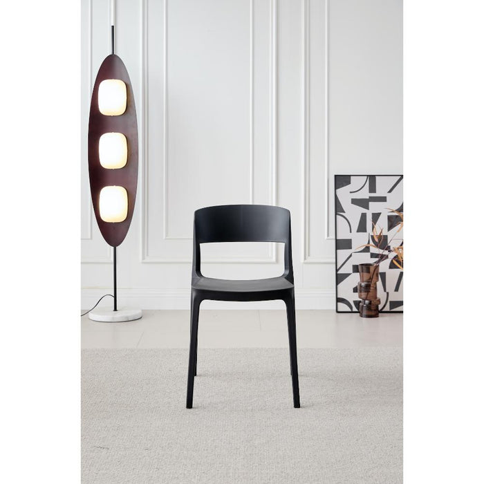 Silla Monaco, Color Negro, Con espaldar y diseño Moderno
