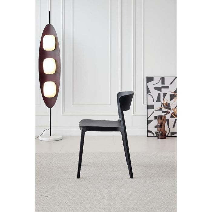 Silla Monaco, Color Negro, Con espaldar y diseño Moderno