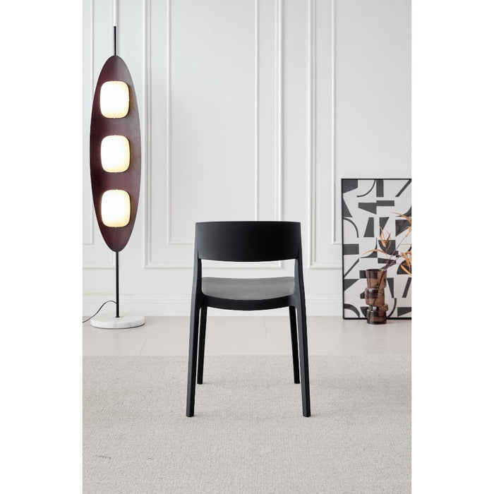 Silla Monaco, Color Negro, Con espaldar y diseño Moderno