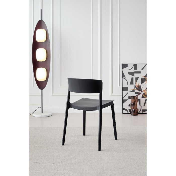 Silla Monaco, Color Negro, Con espaldar y diseño Moderno
