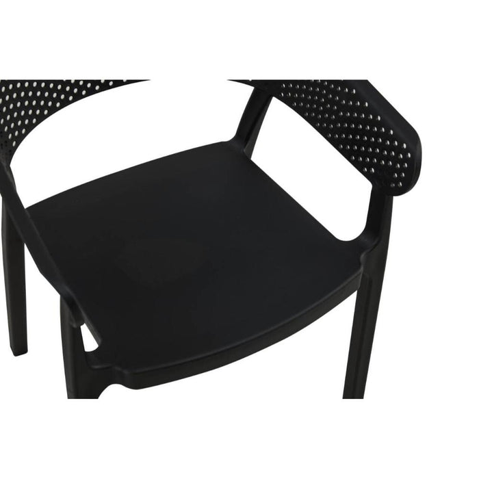 Silla Manaos, Negro, Con espaldar Minimalista y diseño Moderno