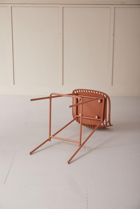 Silla para Bar Tulum, Color Terracota, Diseño Moderno