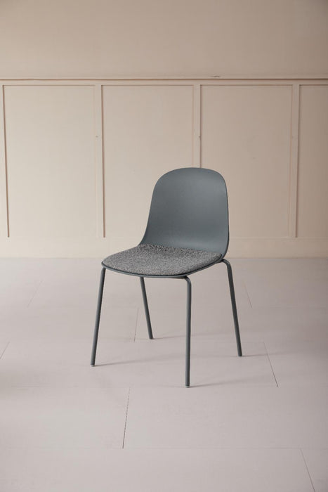 Silla con Cojín Aiara, Color Gris Oscuro, Diseño Moderno