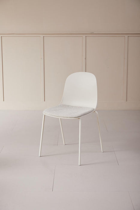 Silla con Cojín Aiara, Color Blanco, Diseño Moderno