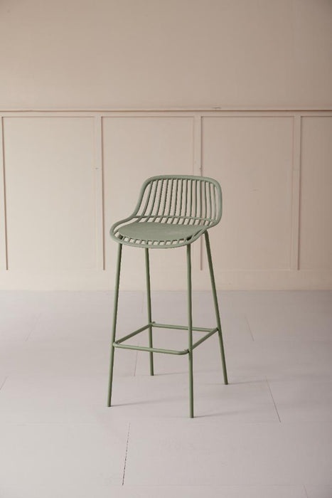 Butaco para Barra Tulum, Color Verde Olivo, Diseño Moderno