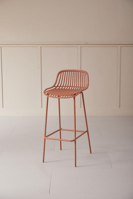 Silla para Bar Tulum, Color Terracota, Diseño Moderno
