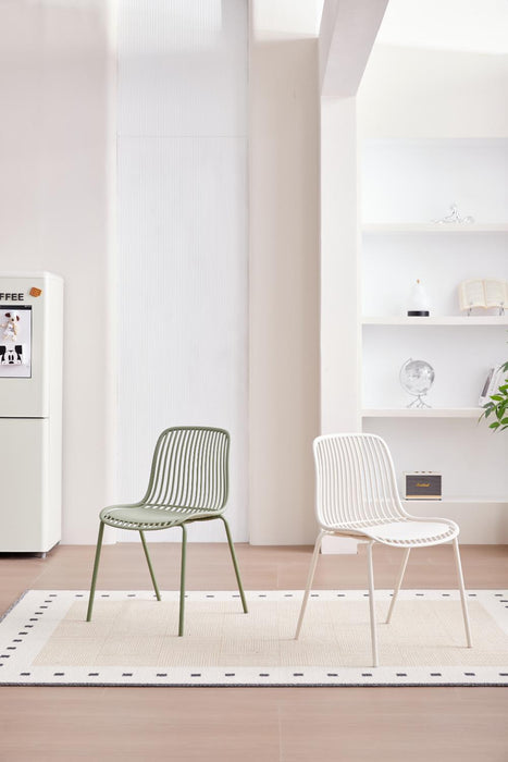 Silla Barcelona, Color Rojo, Con espaldar en lineas diseño moderno