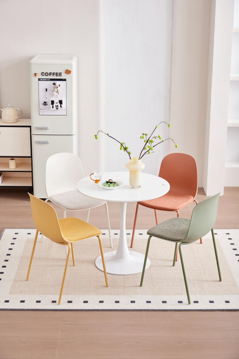 Silla con Cojín Aiara, Color Amarillo, Diseño Moderno