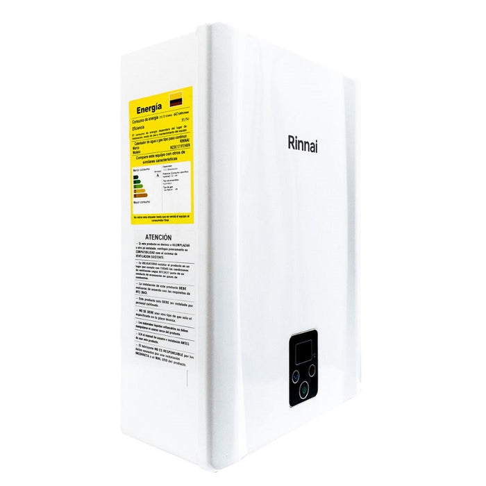Calentador de paso a gas natural  17 litros marca Rinnai