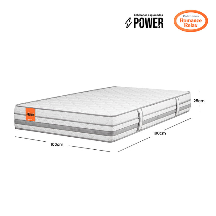 Colchón Power Clasico Medio 100X190X025, Sencillo