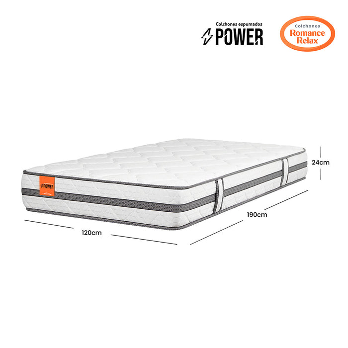 Colchón Power Element Firme 120X190X24, Semidoble