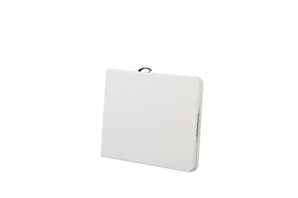 Mesa Auxiliar de Sala Plegable Monac, Blanco, con patas metálicas