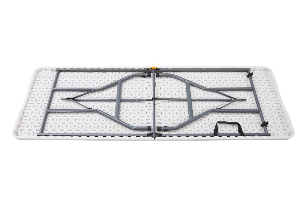 Mesa Auxiliar de Sala Plegable Monac, Blanco, con patas metálicas