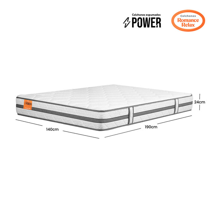 Colchón Power Element Firme 140X190X24, Doble