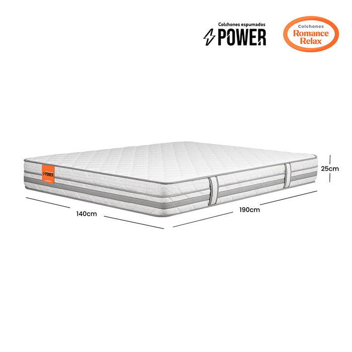 Colchón Power Clasico Medio 140X190X025, Doble