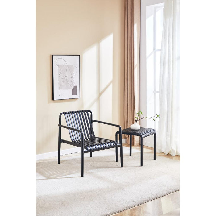 Silla Launge Parma, Negro, Con espaldar y diseño Moderno