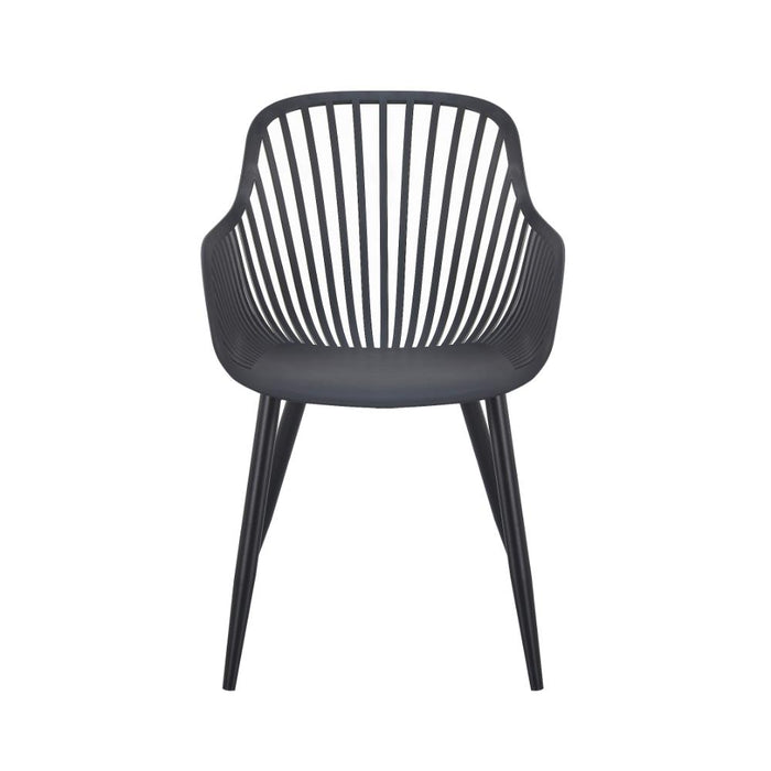 Silla Victoria, Negro, Con espaldar minimalista y diseño moderno