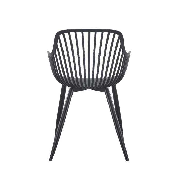 Silla Victoria, Negro, Con espaldar minimalista y diseño moderno