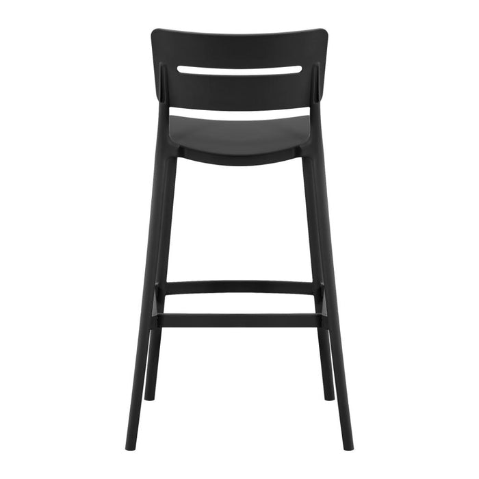 Silla para Bar Manila, Negro, Con espaldar rectangular y diseño Moderno