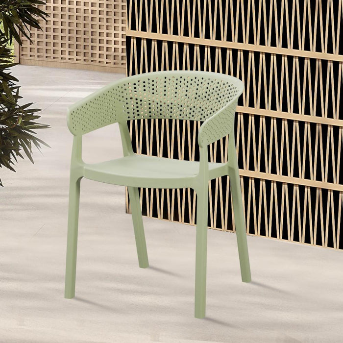 Silla Manaos, Verde, Con espaldar Minimalista y diseño Moderno