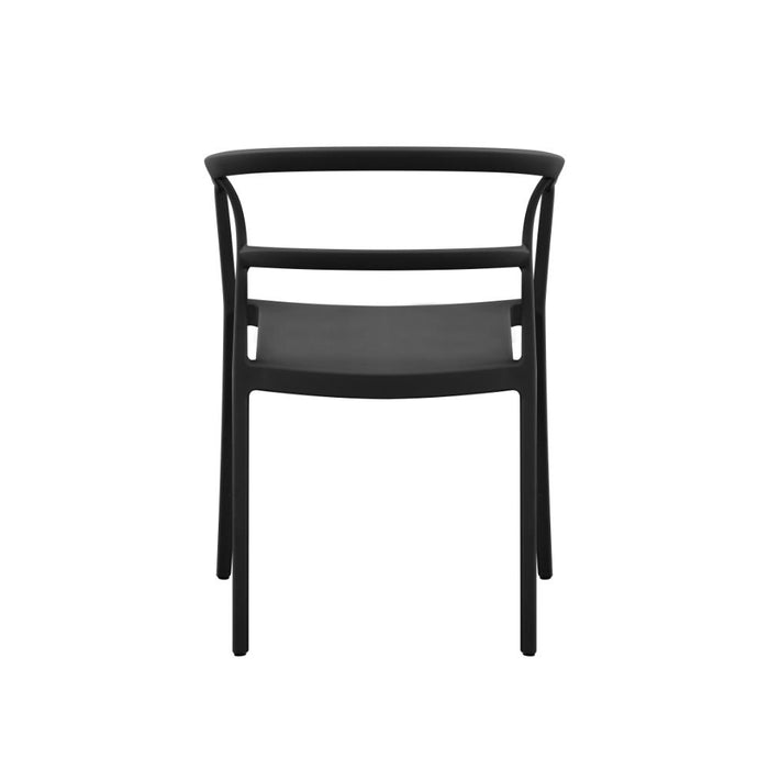 Silla Porto, Negro, Con espaldar minimalista y diseño Moderno