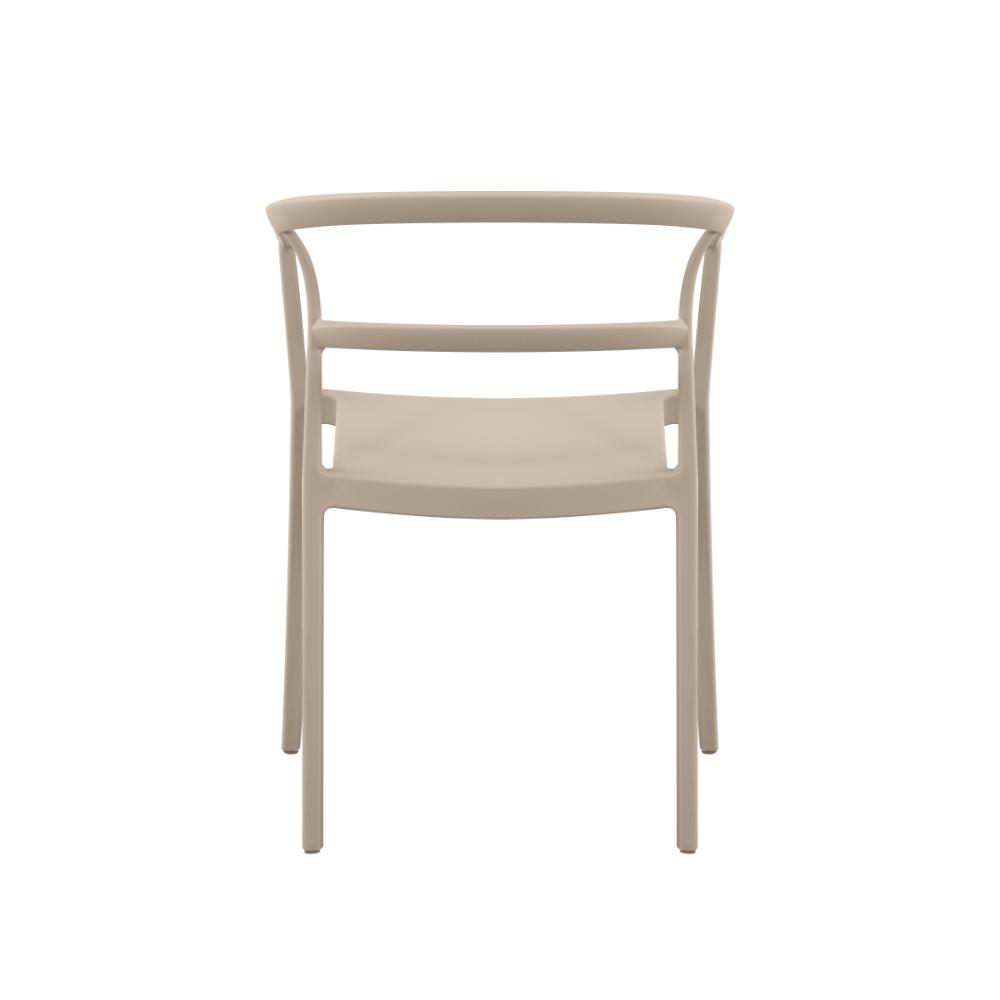 Silla Porto, Taupe, Con espaldar minimalista y diseño Moderno