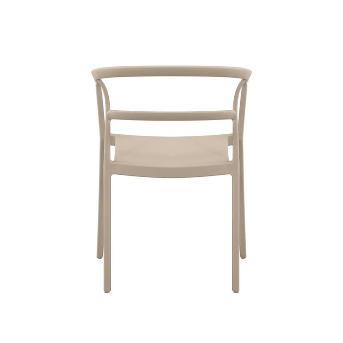 Silla Porto, Taupe, Con espaldar minimalista y diseño Moderno
