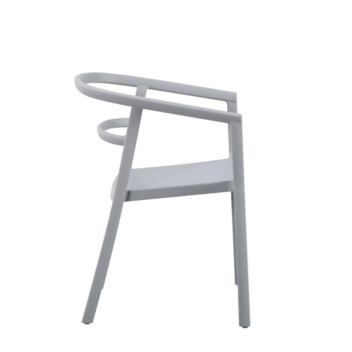 Silla Porto, Gris, Con espaldar minimalista y diseño Moderno