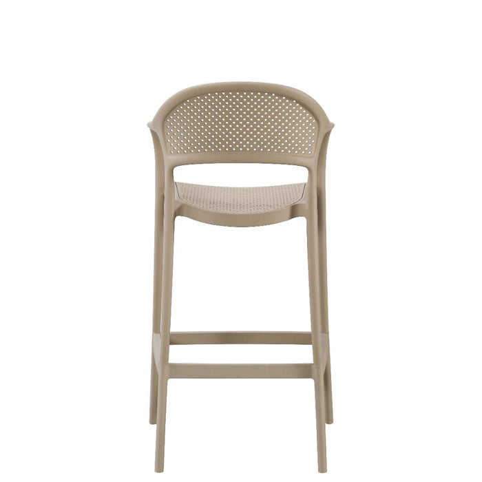 Silla para Bar Curitiva, Taupe, Con espaldar traspirable y diseño Minimalista
