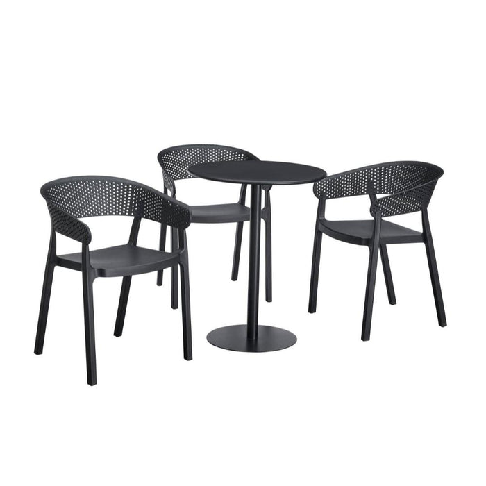 Silla Manaos, Negro, Con espaldar Minimalista y diseño Moderno