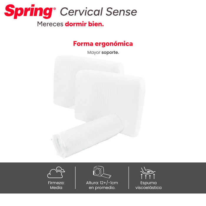 2 x 1 almohada Spring cervical sense