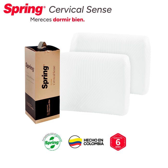2 x 1 almohada Spring cervical sense